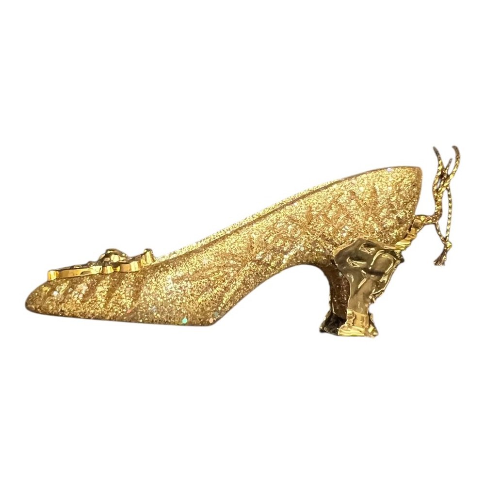 Vintage Gold Glitter High Heel Ornament